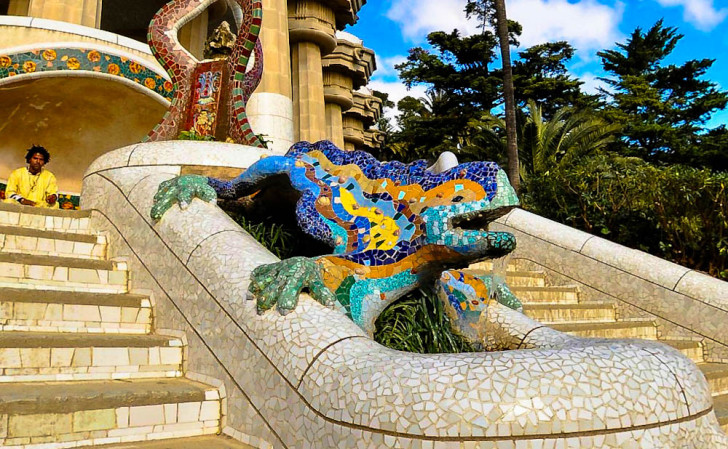 Gaudi Parc Guell Lizard Barcelona