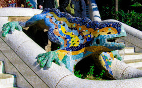 Parc Güell Dragon In Barcelona
